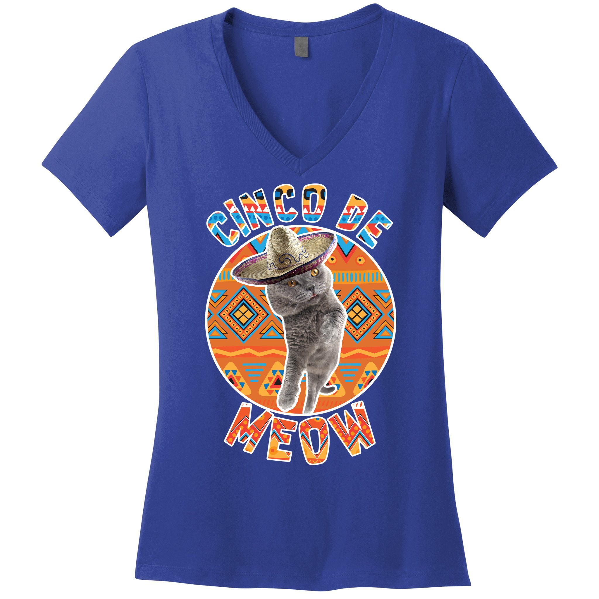 Cinco De Meow Women's V-Neck T-Shirt
