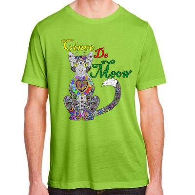 Cinco De Meow Funny Mexican Cat Adult ChromaSoft Performance T-Shirt