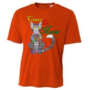 Cinco De Meow Funny Mexican Cat Cooling Performance Crew T-Shirt