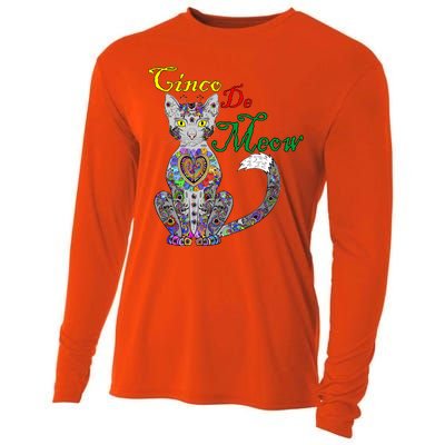 Cinco De Meow Funny Mexican Cat Cooling Performance Long Sleeve Crew