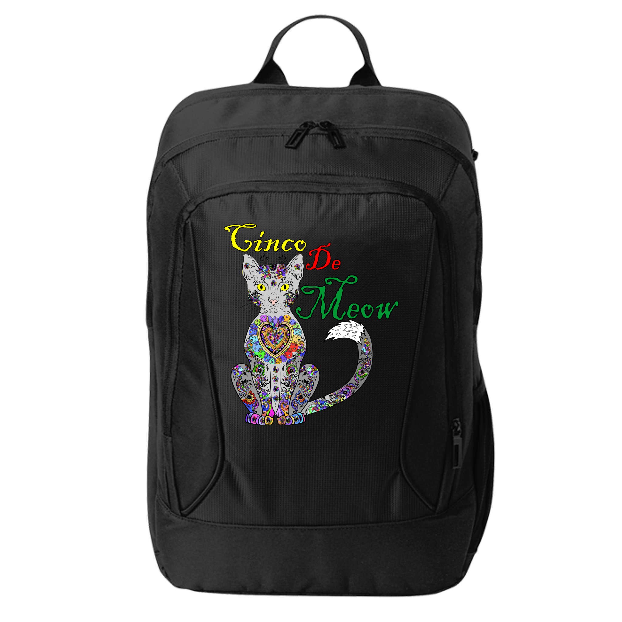 Cinco De Meow Funny Mexican Cat City Backpack