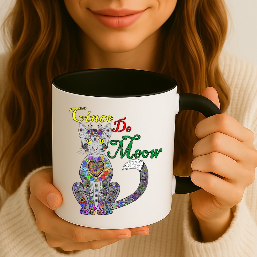 Cinco De Meow Funny Mexican Cat Mug