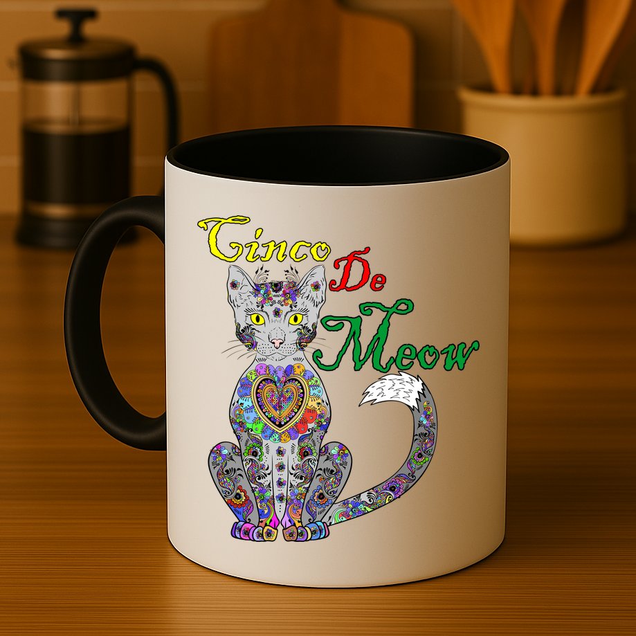 Cinco De Meow Funny Mexican Cat Mug