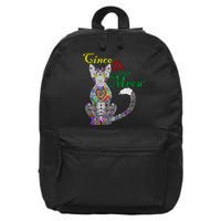 Cinco De Meow Funny Mexican Cat 16 in Basic Backpack