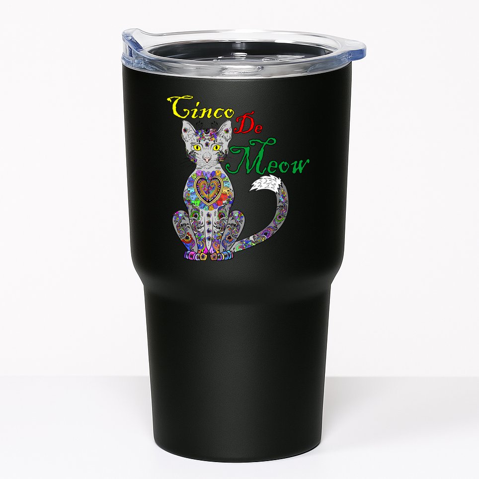 Cinco De Meow Funny Mexican Cat Tumbler