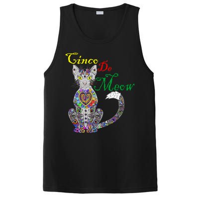 Cinco De Meow Funny Mexican Cat PosiCharge Competitor Tank