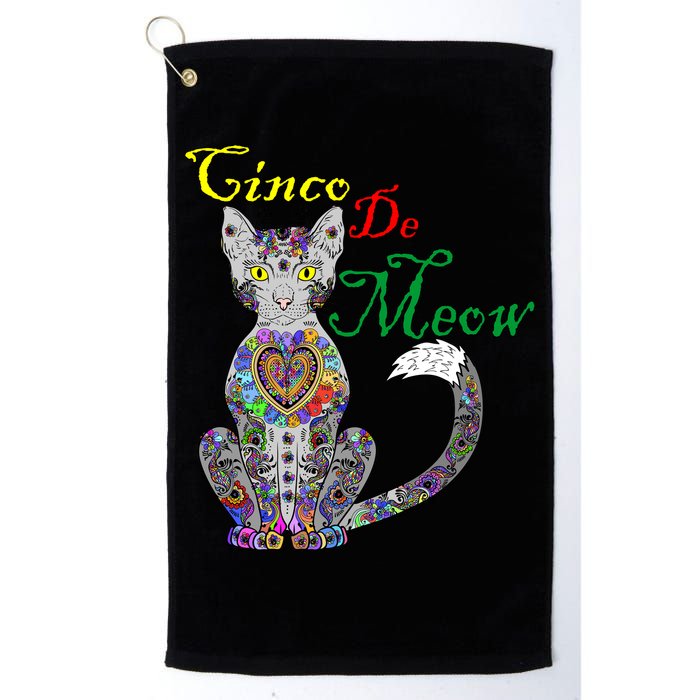 Cinco De Meow Funny Mexican Cat Golf Towel