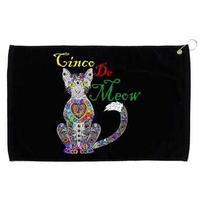 Cinco De Meow Funny Mexican Cat Grommeted Golf Towel