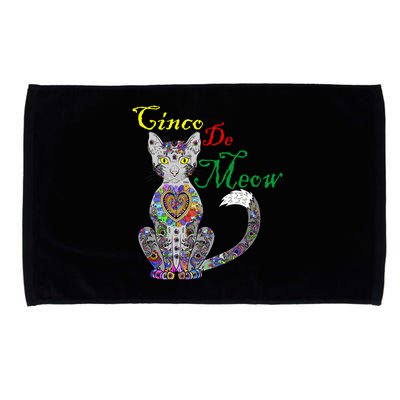 Cinco De Meow Funny Mexican Cat Microfiber Hand Towel