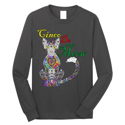 Cinco De Meow Funny Mexican Cat Long Sleeve Shirt