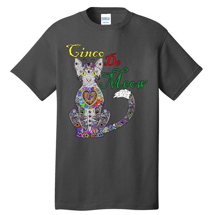 Cinco De Meow Funny Mexican Cat Tall T-Shirt