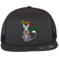 Cinco De Meow Funny Mexican Cat Flatbill Hat