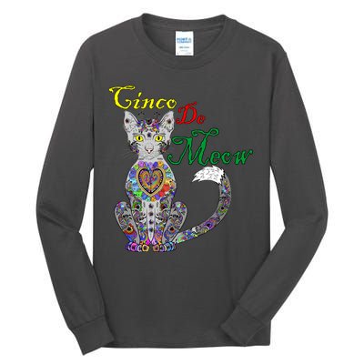 Cinco De Meow Funny Mexican Cat Tall Long Sleeve T-Shirt