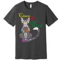 Cinco De Meow Funny Mexican Cat Premium T-Shirt