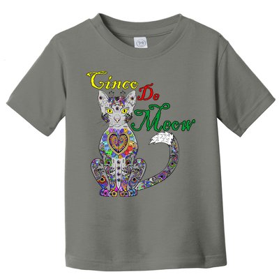 Cinco De Meow Funny Mexican Cat Toddler T-Shirt
