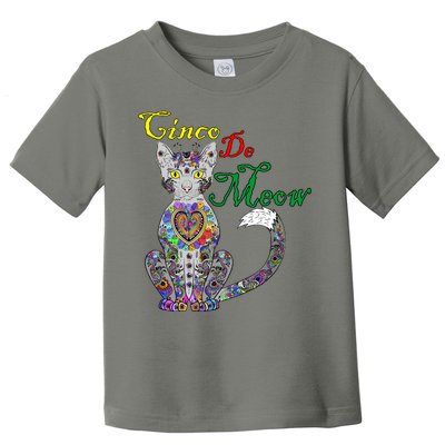 Cinco De Meow Funny Mexican Cat Toddler T-Shirt