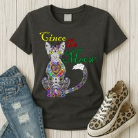 Cinco De Meow Funny Mexican Cat Womens T-Shirt