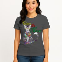 Cinco De Meow Funny Mexican Cat Womens T-Shirt