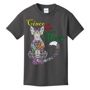 Cinco De Meow Funny Mexican Cat Kids T-Shirt