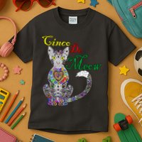 Cinco De Meow Funny Mexican Cat Kids T-Shirt