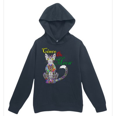 Cinco De Meow Funny Mexican Cat Urban Pullover Hoodie