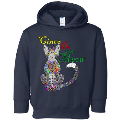 Cinco De Meow Funny Mexican Cat Toddler Hoodie