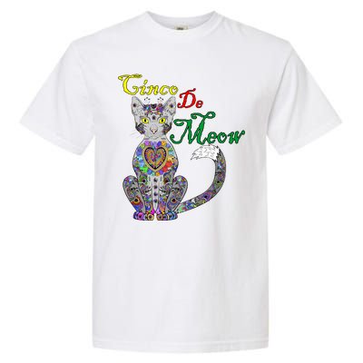 Cinco De Meow Funny Mexican Cat Garment-Dyed Heavyweight T-Shirt