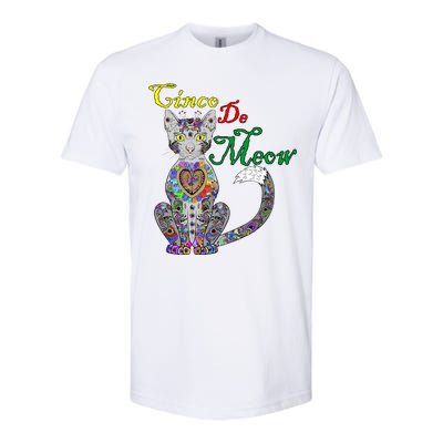 Cinco De Meow Funny Mexican Cat Softstyle® CVC T-Shirt