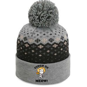 Cinco De Meow! Mayo Funny Mexican Cat The Baniff Cuffed Pom Beanie