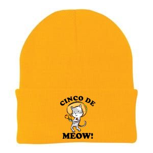 Cinco De Meow! Mayo Funny Mexican Cat Knit Cap Winter Beanie