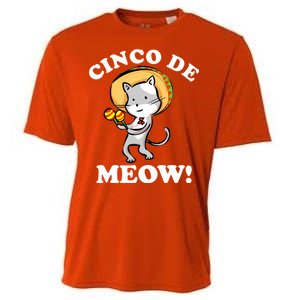 Cinco De Meow! Mayo Funny Mexican Cat Cooling Performance Crew T-Shirt