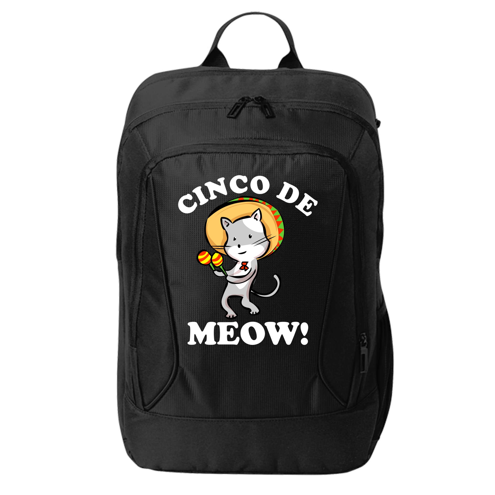 Cinco De Meow! Mayo Funny Mexican Cat City Backpack