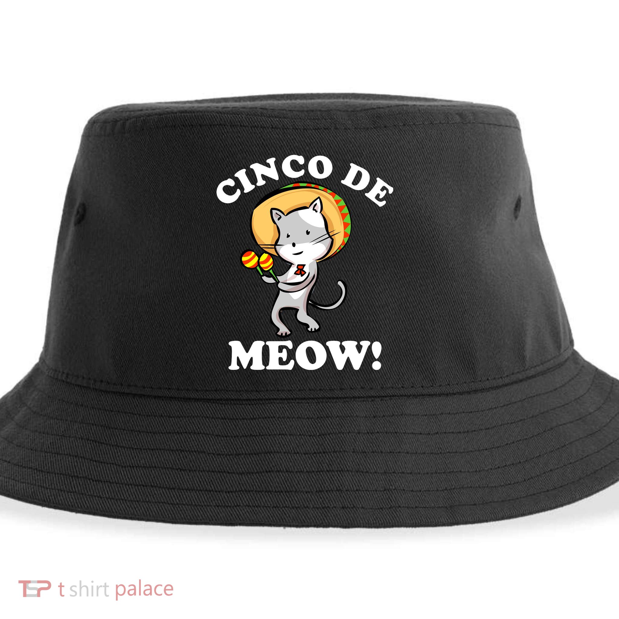 Cinco De Meow! Mayo Funny Mexican Cat Sustainable Bucket Hat