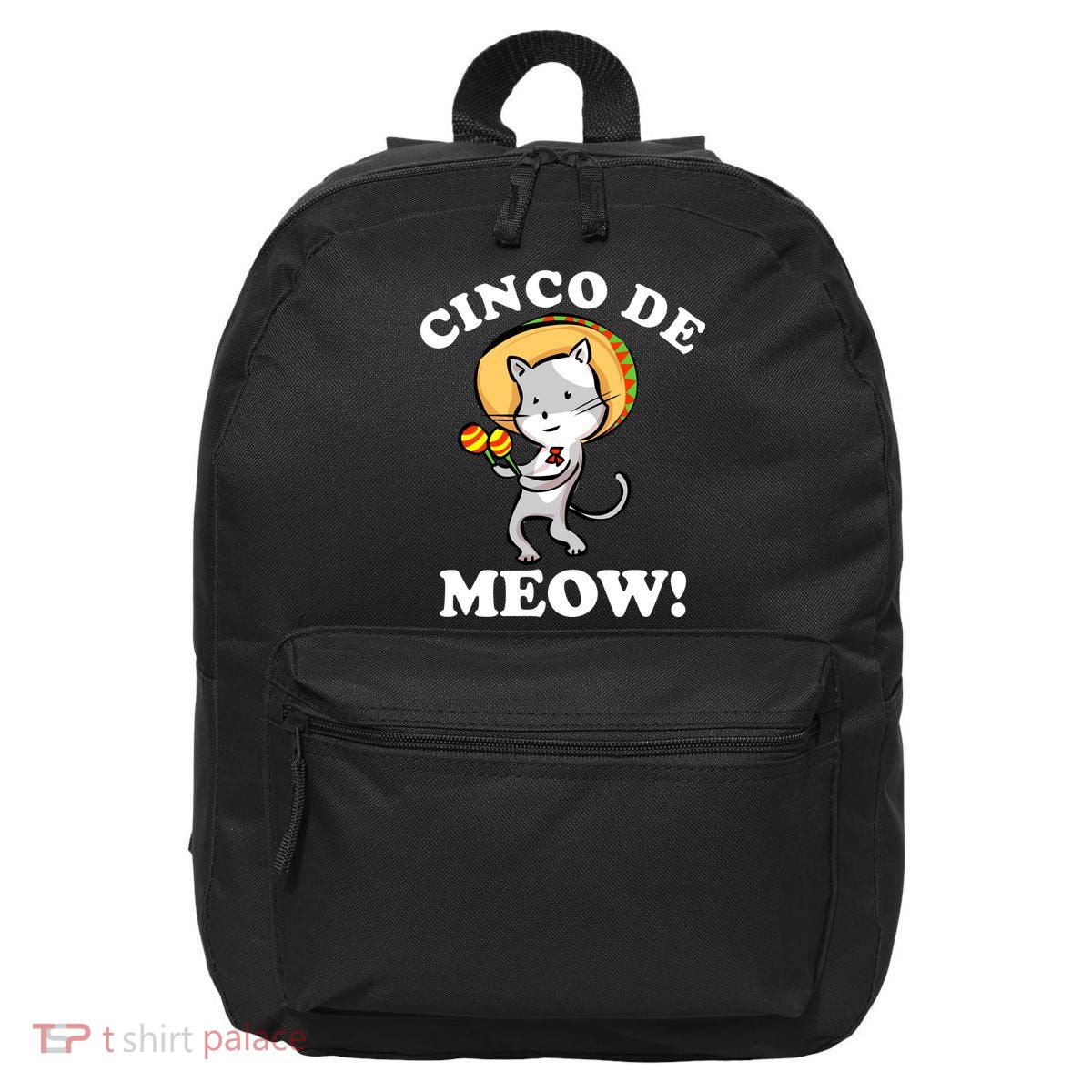 Cinco De Meow! Mayo Funny Mexican Cat 16 in Basic Backpack