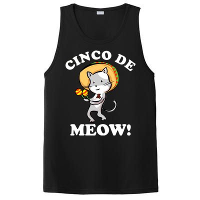 Cinco De Meow! Mayo Funny Mexican Cat PosiCharge Competitor Tank