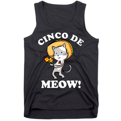 Cinco De Meow! Mayo Funny Mexican Cat Tank Top