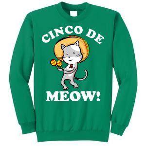 Cinco De Meow! Mayo Funny Mexican Cat Sweatshirt