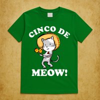 Cinco De Meow! Mayo Funny Mexican Cat T-Shirt