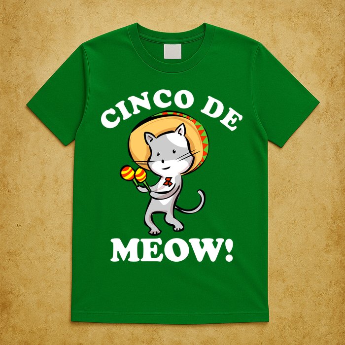 Cinco De Meow! Mayo Funny Mexican Cat T-Shirt
