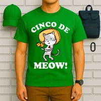 Cinco De Meow! Mayo Funny Mexican Cat T-Shirt