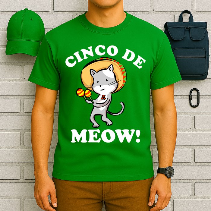 Cinco De Meow! Mayo Funny Mexican Cat T-Shirt