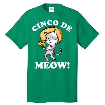 Cinco De Meow! Mayo Funny Mexican Cat Tall T-Shirt