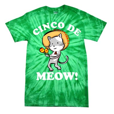 Cinco De Meow! Mayo Funny Mexican Cat Tie-Dye T-Shirt