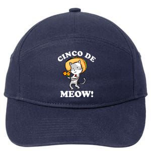 Cinco De Meow! Mayo Funny Mexican Cat 7-Panel Snapback Hat