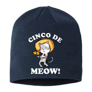 Cinco De Meow! Mayo Funny Mexican Cat Sustainable Beanie