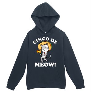 Cinco De Meow! Mayo Funny Mexican Cat Urban Pullover Hoodie