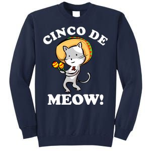 Cinco De Meow! Mayo Funny Mexican Cat Tall Sweatshirt