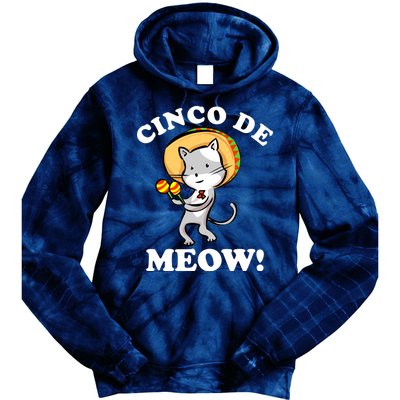 Cinco De Meow! Mayo Funny Mexican Cat Tie Dye Hoodie