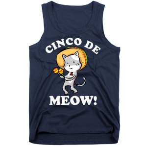 Cinco De Meow! Mayo Funny Mexican Cat Tank Top