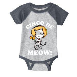 Cinco De Meow! Mayo Funny Mexican Cat Infant Baby Jersey Bodysuit